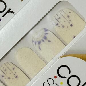 New Color Street “Into the Cosmos” Glittery White and Blue Celestial Nail Strips